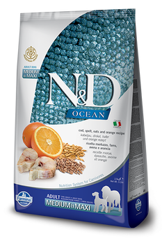 ND OCEAN LG DOG MERLUZZO E ARANCIA MD 2.5 KG
