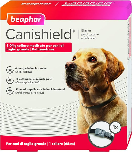 Beaphar Canishield - Collare Antiparassitario per cani di taglia grande - 65cm