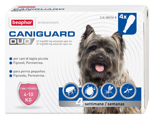 Beaphar - Caniguard Duo Cane - 4-10kg - 4 Pipette