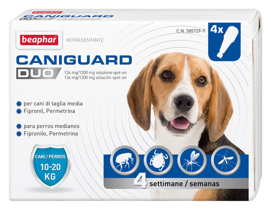 Beaphar - Caniguard Duo Cane - 10-20kg - 4 Pipette