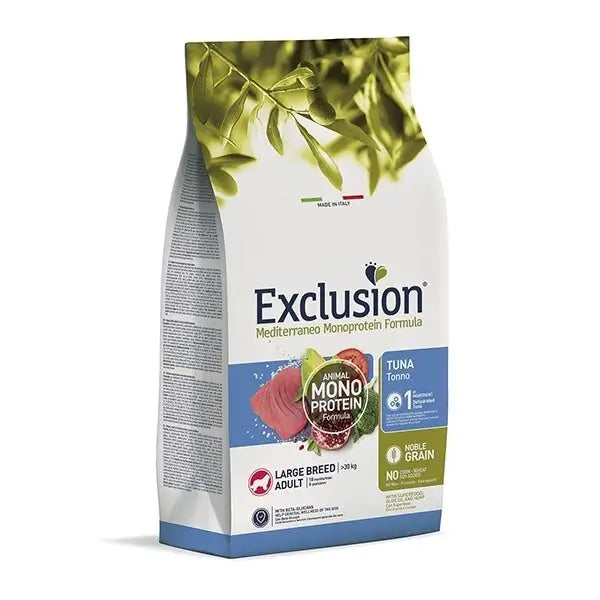 Exlusion Mediterraneo Monoprotein - Crocchette per cani adulti di taglia large - Pesce - 12,5kg