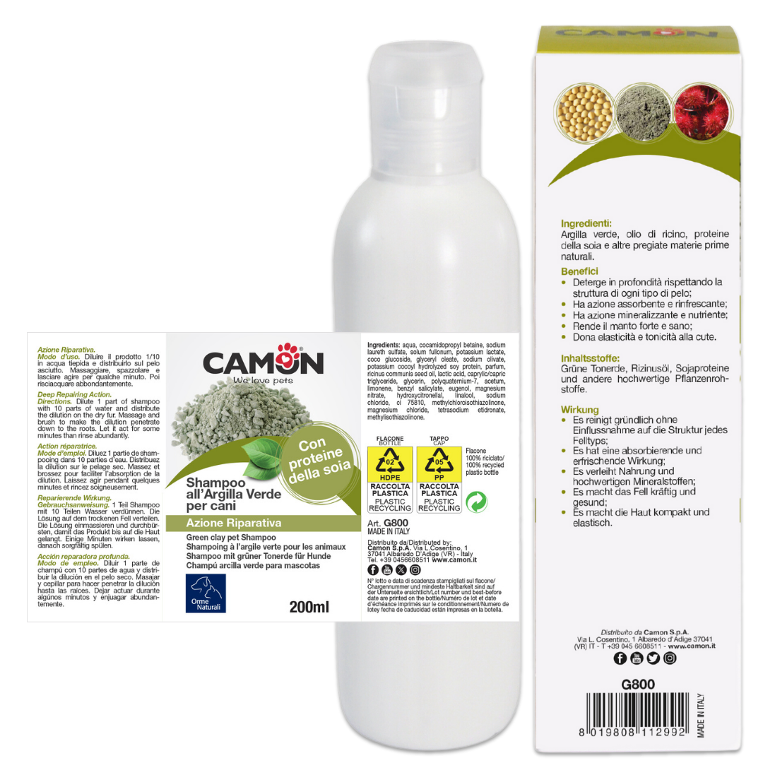 Camon Natural - Shampoo all'Argilla verde - 200ml