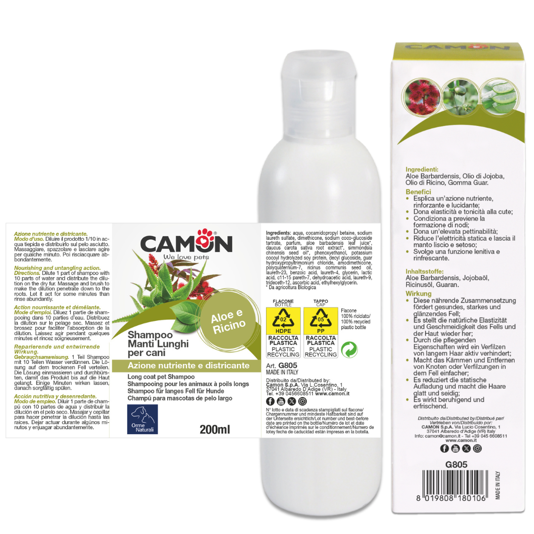 Camon Natural - Shampoo per manti lunghi - 200ml