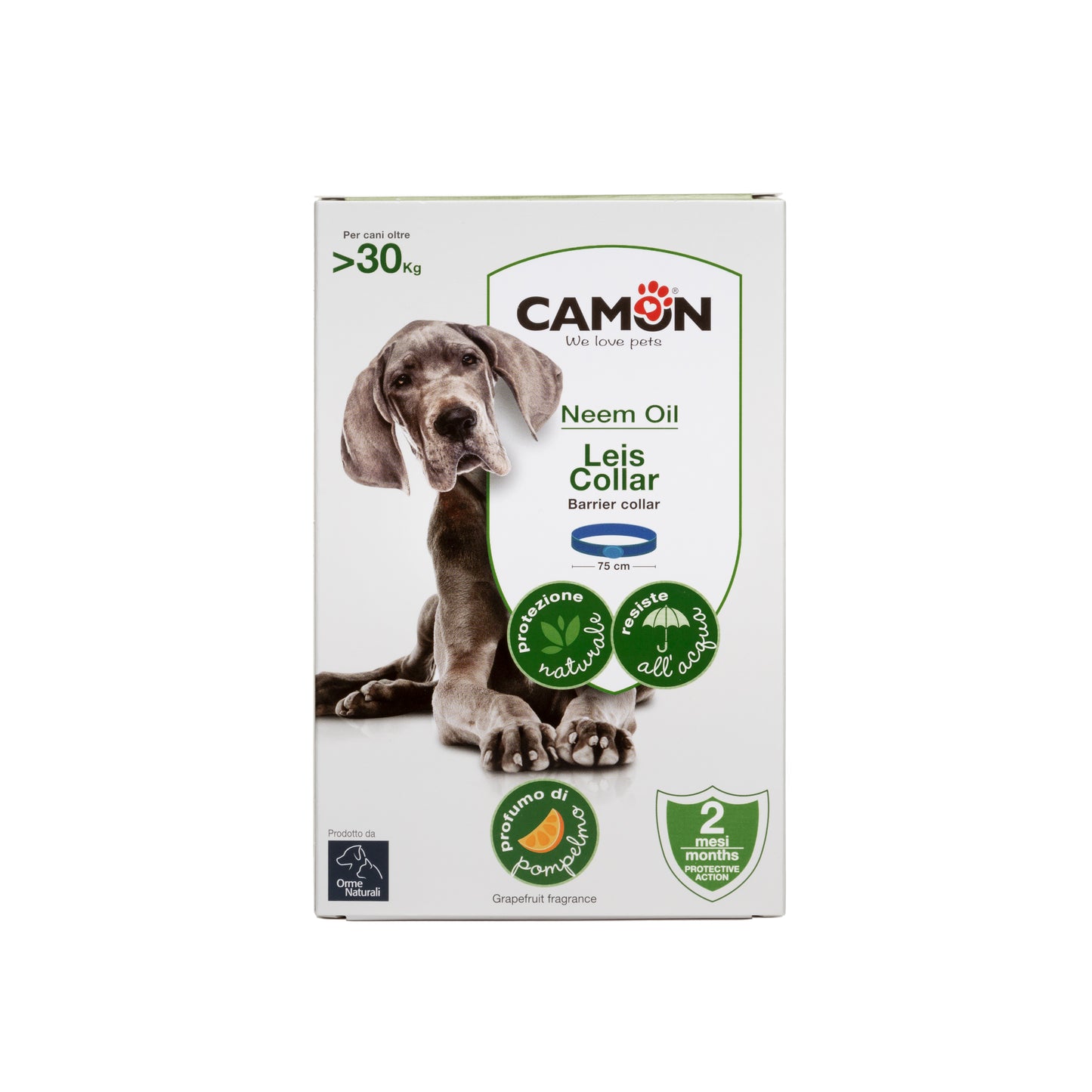 Camon - Orme Naturali - Collare Leis per cani - 75cm - Oltre 30 kg