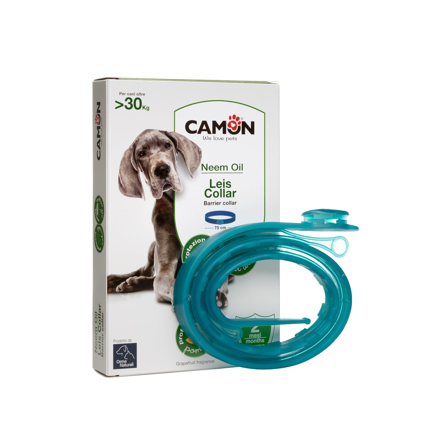 Camon  - Orme Naturali - Collare Leis per cani - 75cm - Oltre 30 kg