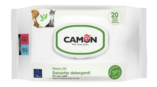 Camon - Orme Naturali - Salviette Detergenti Olio di Neem - 20pz