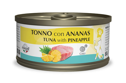 Marpet Chef - Cibo umido per gatti adulti - Tonno e ananas 80g