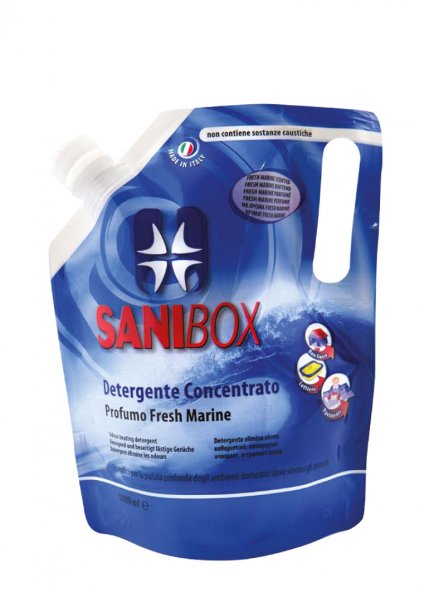 Sanibox - Detergente igienizzante per pavimenti - Fresh Marine - 1000ml