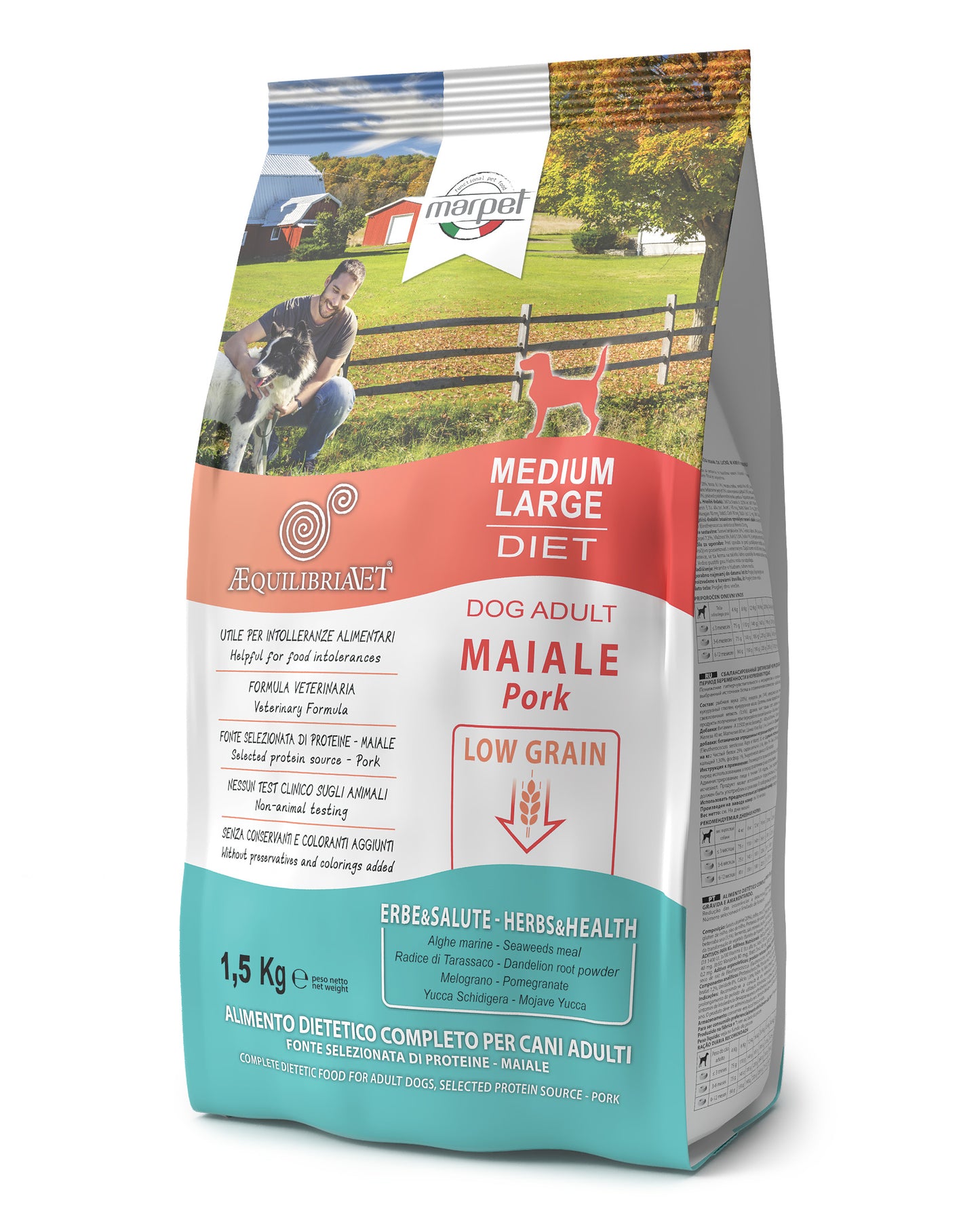 Marpet AEquilibriavet - Crocchette per cani medium/large - Maiale 1,5kg