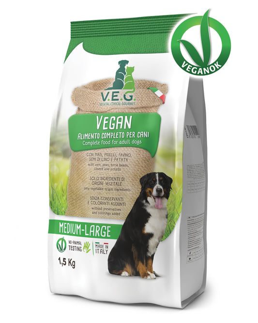 Marpet Vegan - Crocchette per cani adulti di grande taglia - 1,5kg