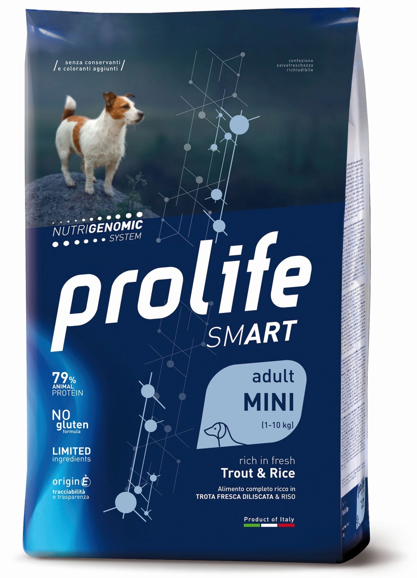 Prolife Smart Adult - Crocchette per cani adulti di taglia piccola - Trota fresca e riso - 2kg