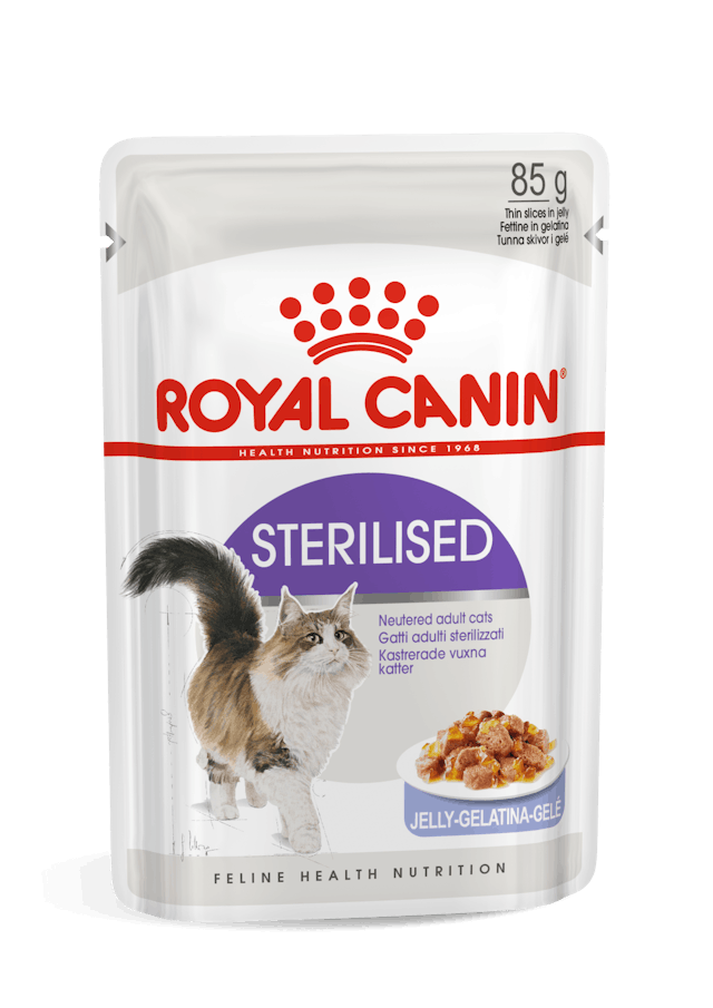 Royal Canin - Sterilised Jelly - Cibo umido in gelatina per gatti adulti sterilizzati - 85gr