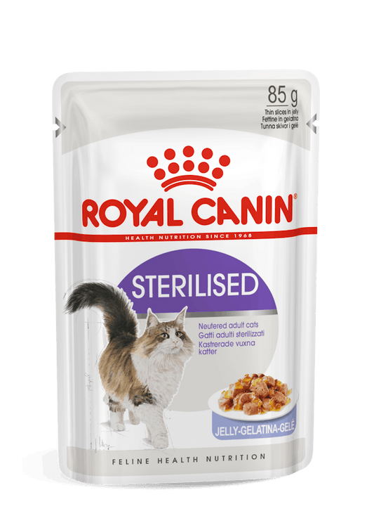 Royal Canin - Sterilised Jelly - Cibo umido in gelatina per gatti adulti sterilizzati - 85gr