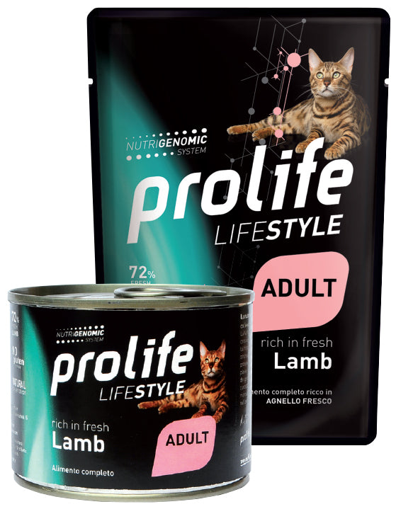 Prolife Life Style Adult - Cibo umido per gatti adulti - Agnello fresco - 85gr