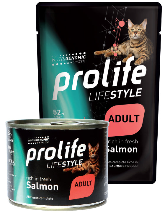 Prolife Life Style Adult - Cibo umido per gatti adulti - Salmone fresco - 85gr