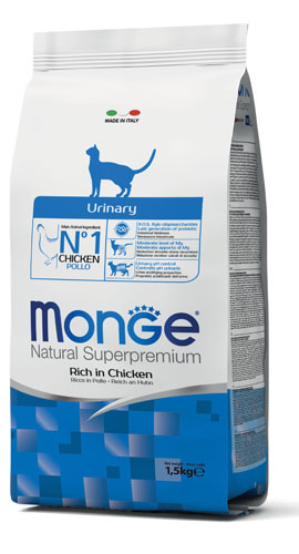 Monge Natural Superpremium - Crocchette per gatti adulti - Urinary - Pollo - 1,5kg