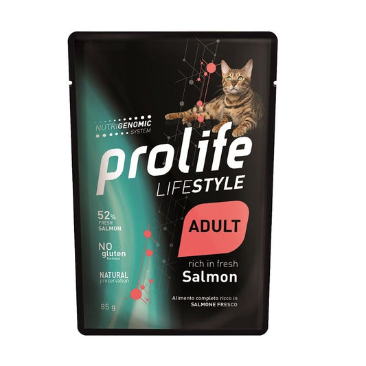 Prolife Life Style Adult - Cibo umido per gatti adulti - Salmone fresco - 85gr