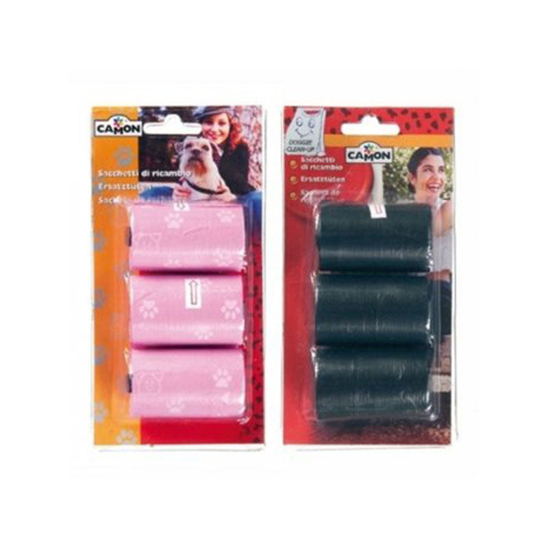Camon - Sacchetti igienici neri - 3 rotoli