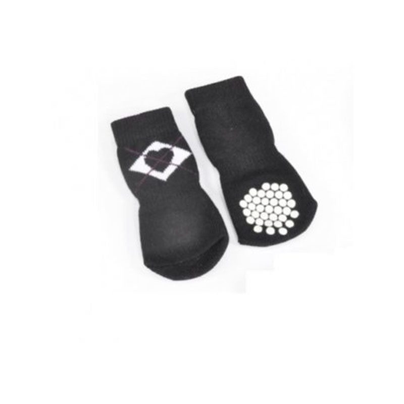 CALZE PET-NERA RomboCuore-Tg.M
