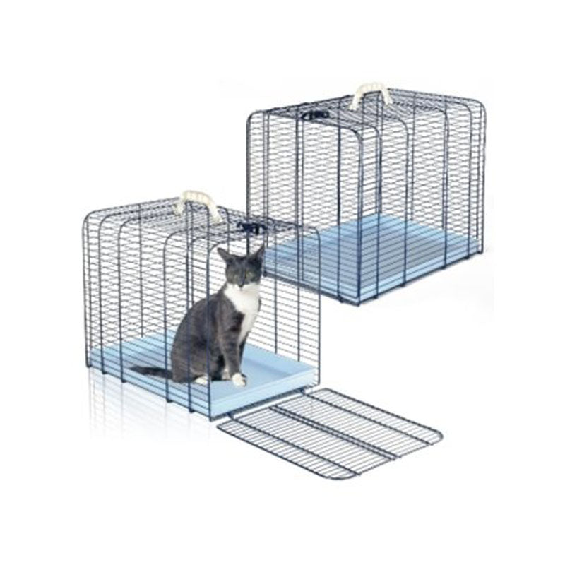 TRASPORTINO GATTO METALLO N.3 BLU/AZZURRO