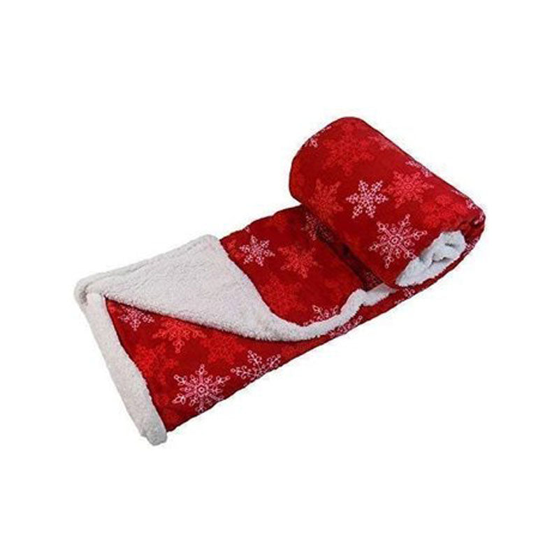 COPERTINA FIOCCO DI NEVE ROSSO 125X150