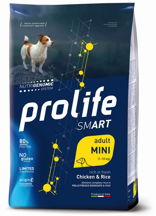 Prolife Smart Adult - Crocchette per cani adulti di taglia piccola - Pollo fresco e riso - 2kg