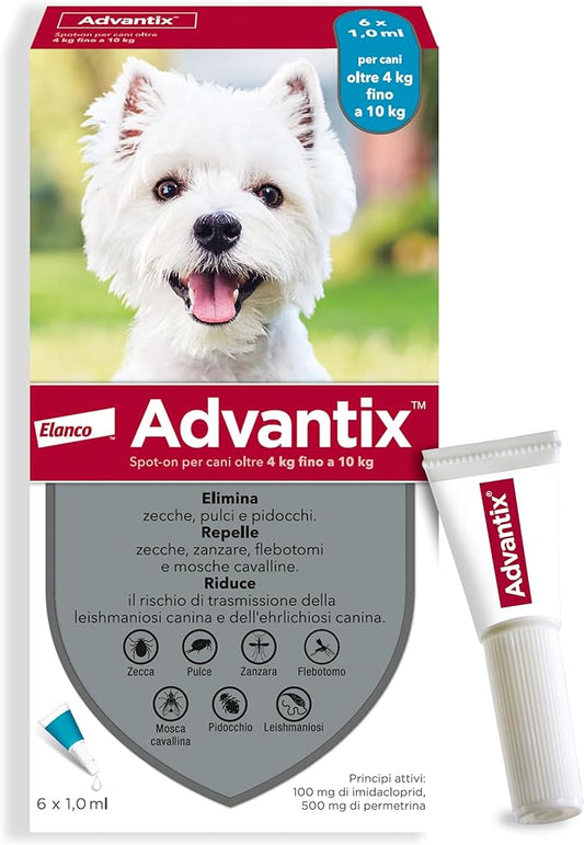 Advantix Spot-on - Antiparassitario per cani - 4-10kg