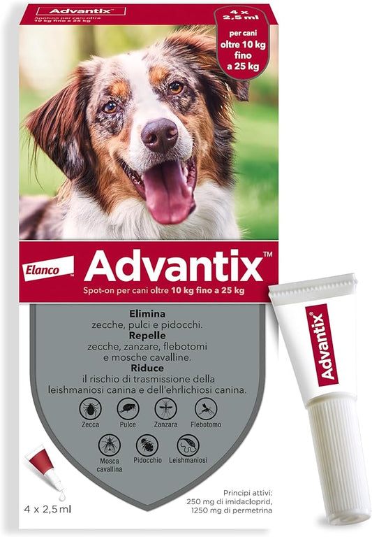 Advantix Spot-on - Antiparassitario per cani - 10-25kg