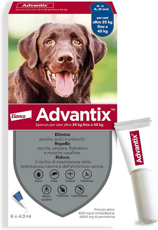 Advantix Spot-on - Antiparassitario per cani - Oltre i 25kg