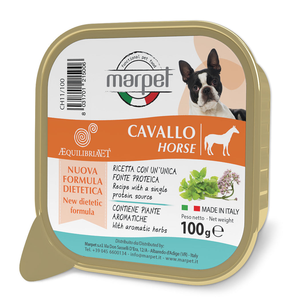 Marpet AEquilibriavet - Cibo umido per cani adulti - Cavallo 100gr