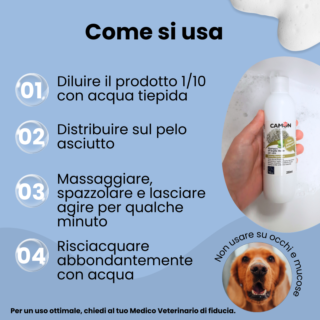 Camon Natural - Shampoo all'Argilla verde - 200ml