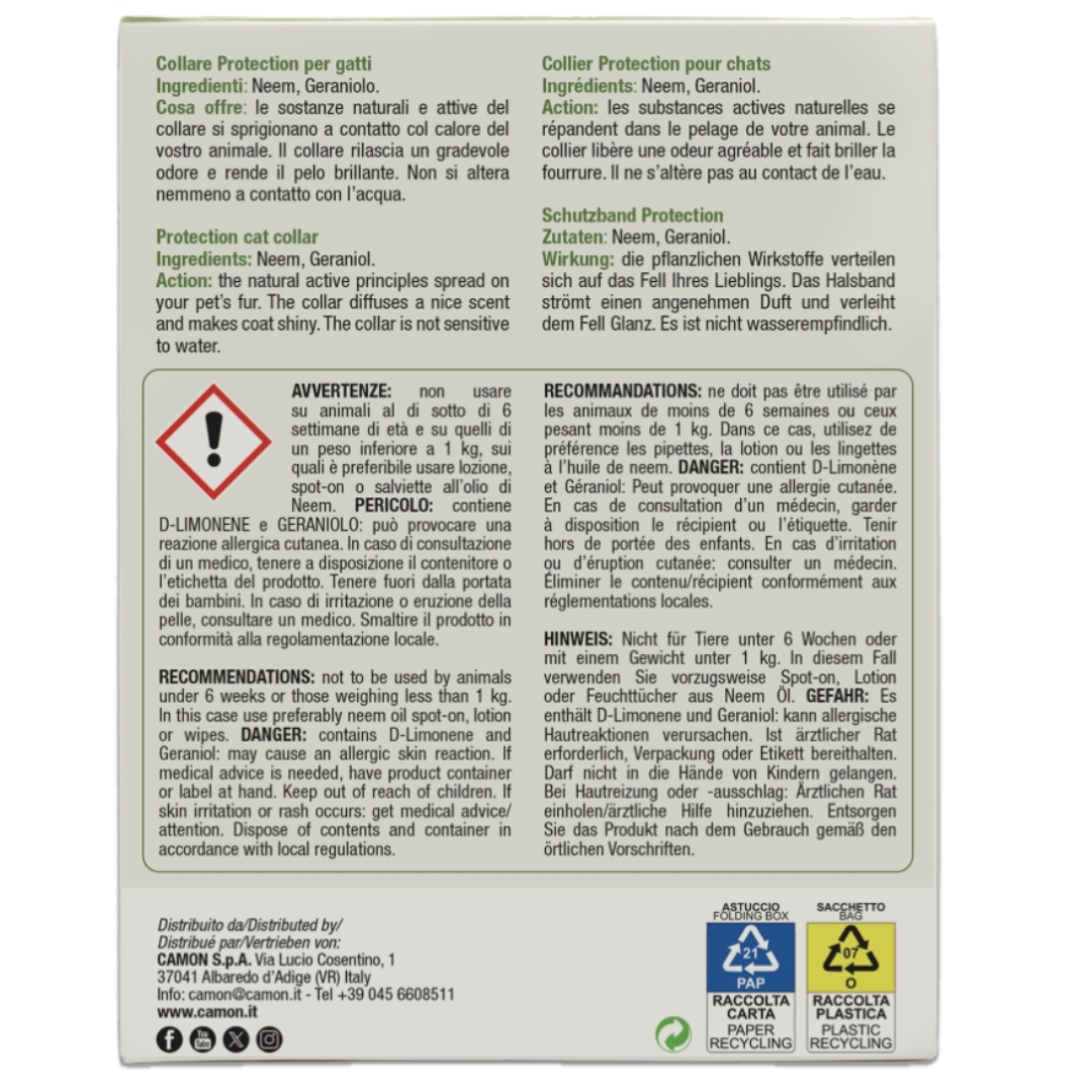 Camon Protection - Orme Naturali - Collare Barriera per gatti - 35cm