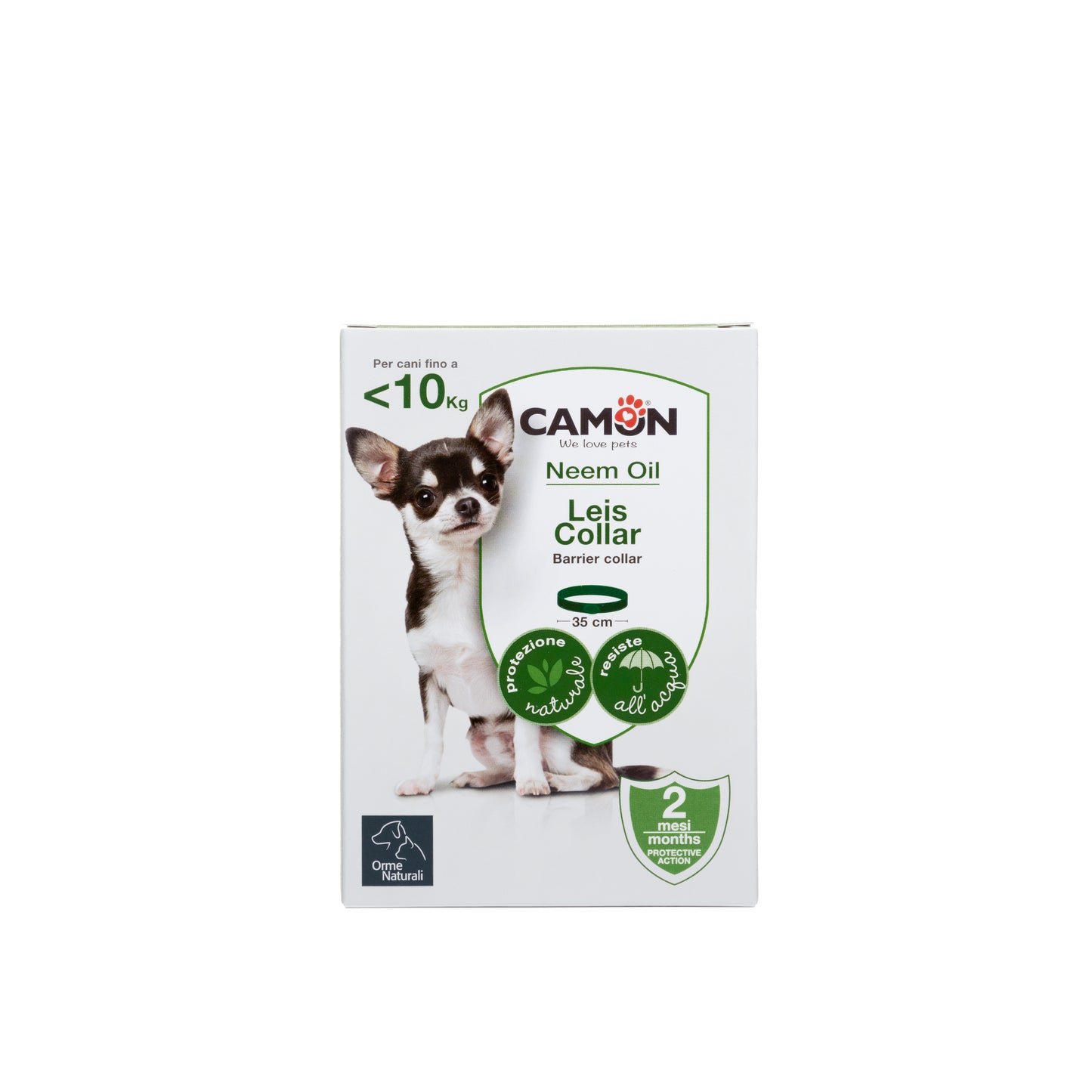 Camon - Orme Naturali - Collare Leis per cani - 35cm - Fino a 10kg