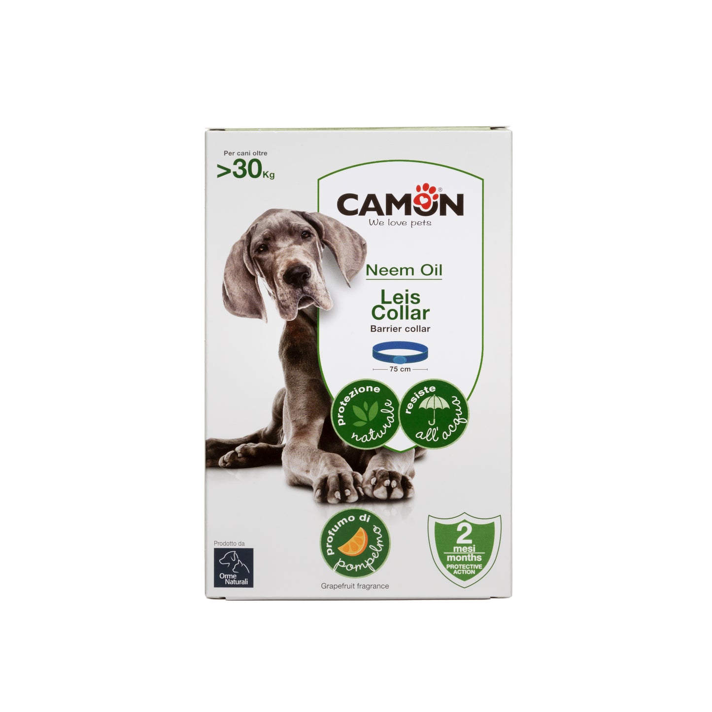 Camon  - Orme Naturali - Collare Leis per cani - 75cm - Oltre 30 kg