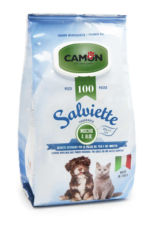 Camon - Salviette al profumo di Muschio e Aloe - 100 pezzi