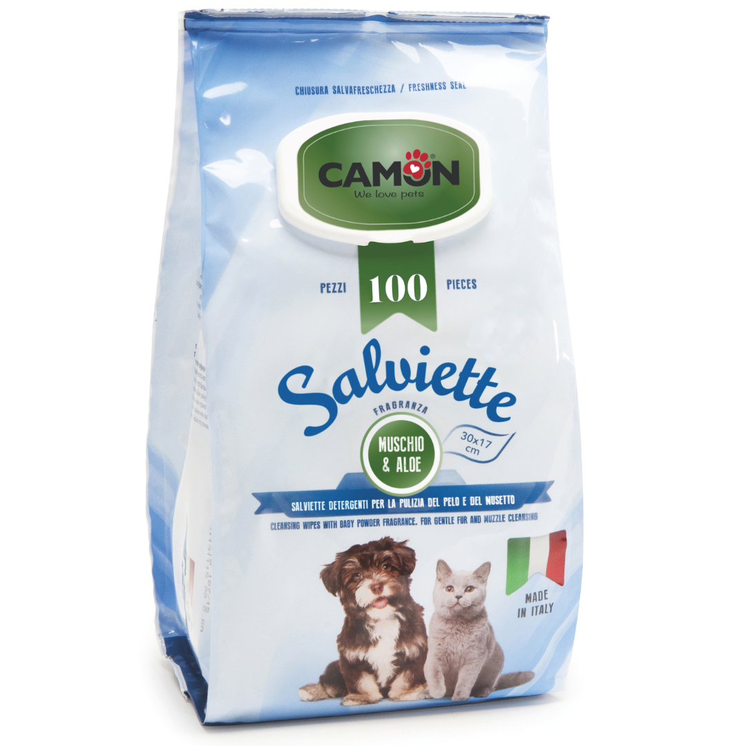 Camon - Salviette al profumo di Muschio e Aloe - 100 pezzi