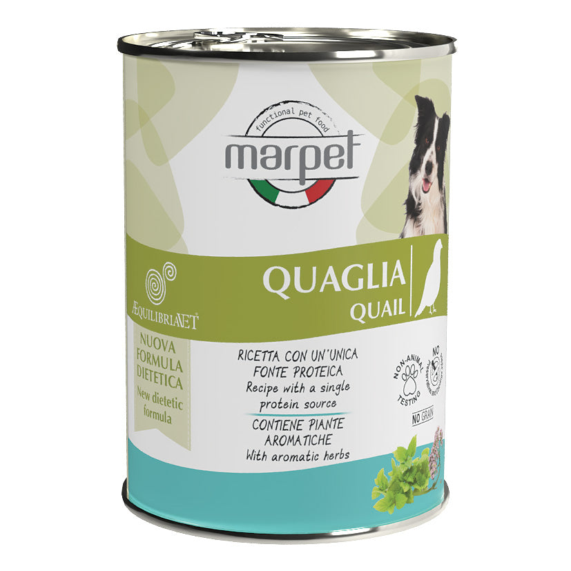 Marpet AEquilibriavet - Cibo umido per cani adulti - Quaglia 400gr