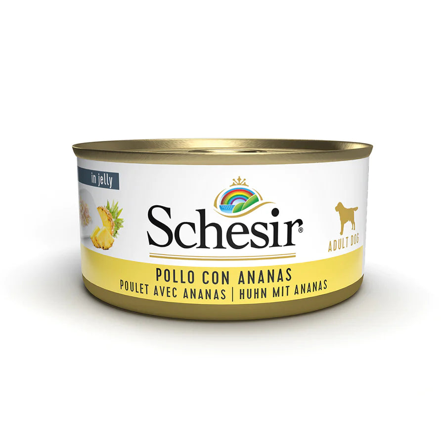 Schesir - In Jelly Cane Adulto - Filetti di Pollo con Ananas in gelatina - 150gr