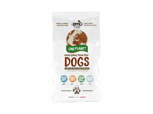 AMÌ DOG - Crocchette per cani di taglia media e grande - 12 KG - 100% Vegetali