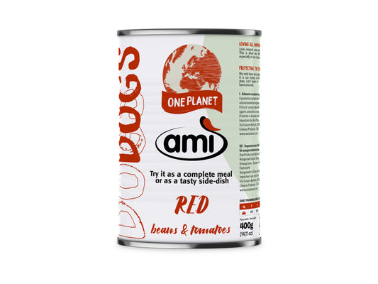 Amì Dog Red - Cibo umido per cani al gusto di fagioli e pomodori - 400gr