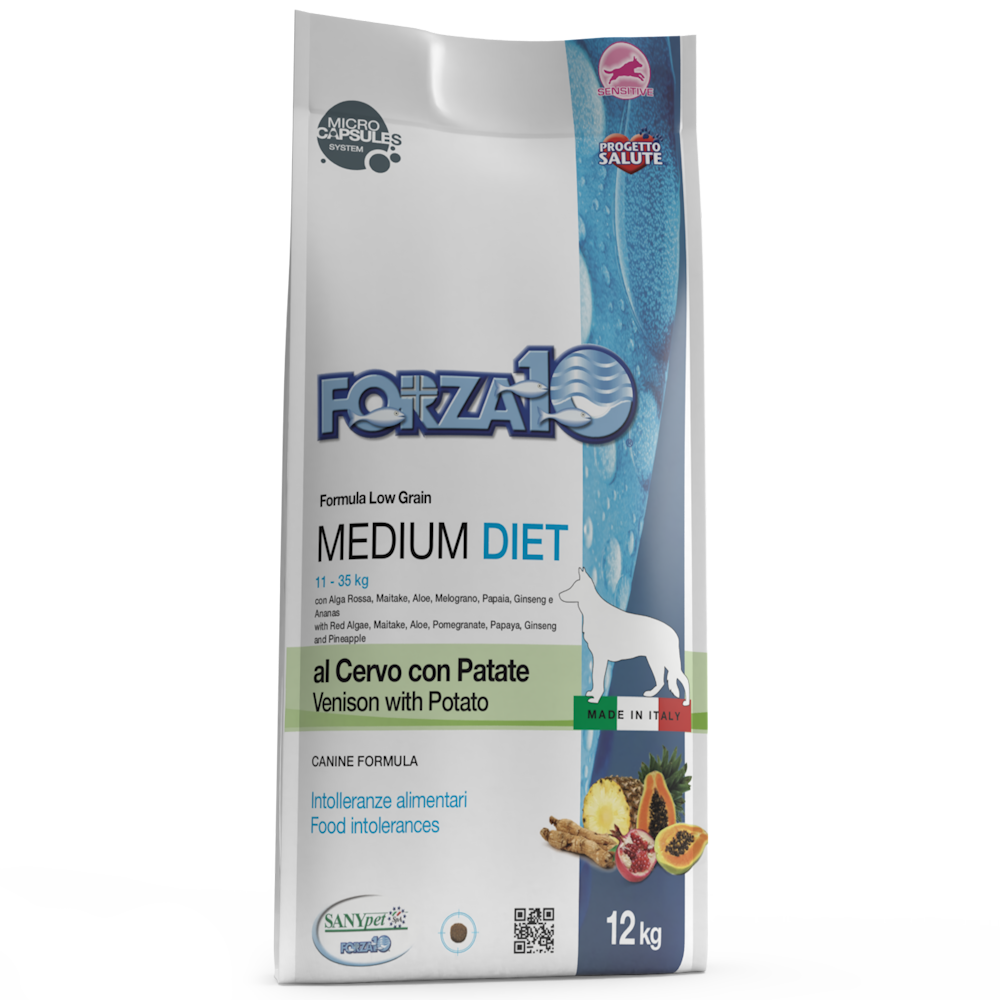 Forza10 Diet Cane - Medium Diet, gusto Cervo e Patate - 12kg