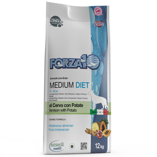 Forza10 Diet Cane - Medium Diet, gusto Cervo e Patate - 12kg