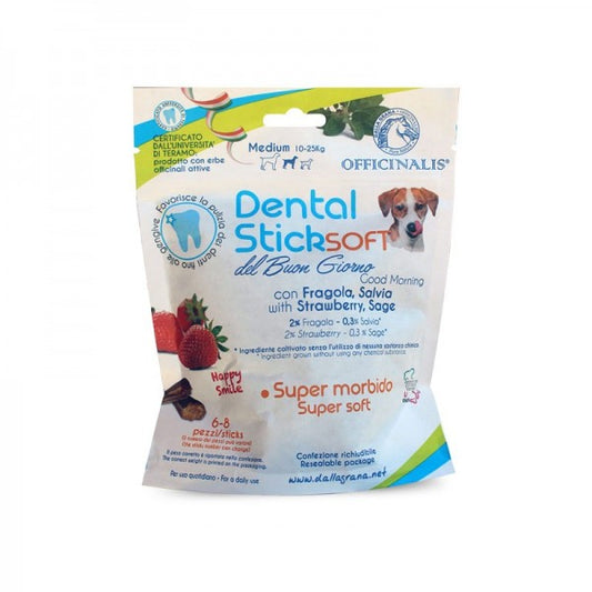 Dalla Grana - Dental Stick Buongiorno - Fragola e Salvia - Cane di taglia media - 7pz