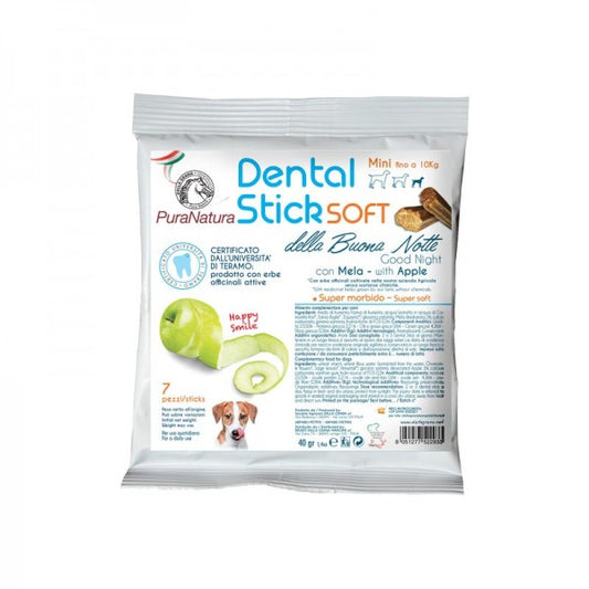 Dalla Grana - Dental Stick Buonanotte - Mela e Camomilla - Cane di taglia piccola - 7pz