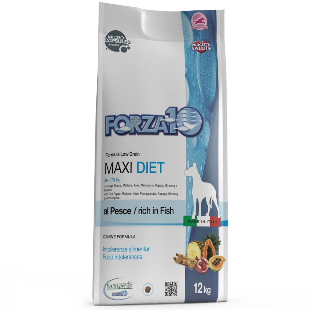 Forza10 Diet Cane - Maxi Diet, gusto Pesce - 12kg