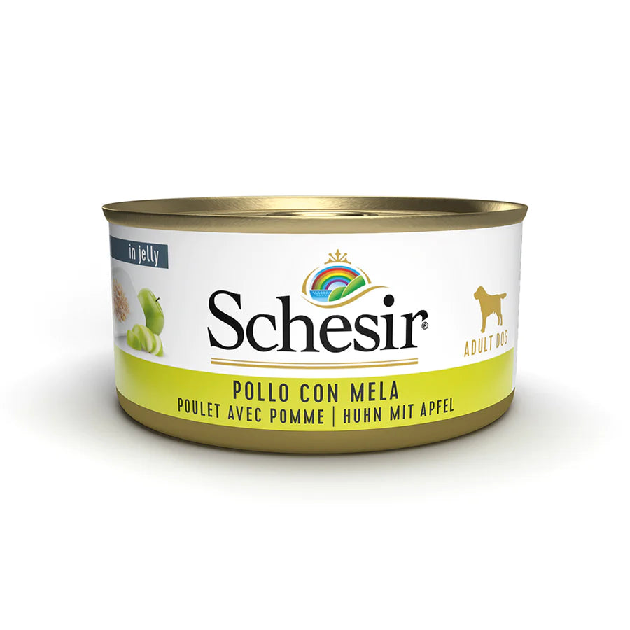 Schesir - In Jelly Cane Adulto - Filetti di Pollo con Mela in gelatina - 150gr