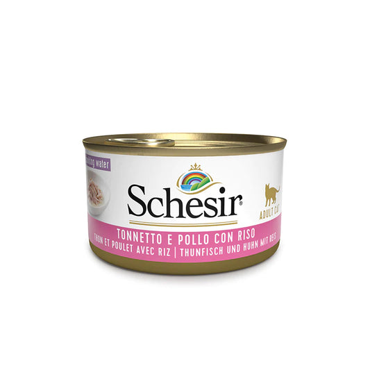 Schesir - In Cooking Water Gatto Adulto - Tonnetto e Pollo con Riso al naturale - 85gr