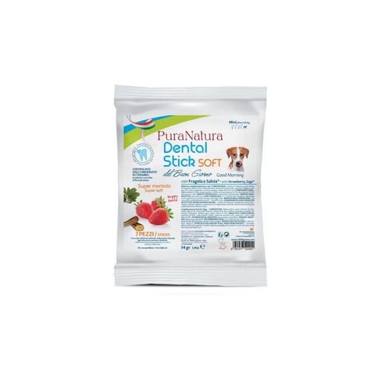 Dalla Grana - Dental Stick Buongiorno - Fragola e Salvia - Cane di taglia grande - 7pz