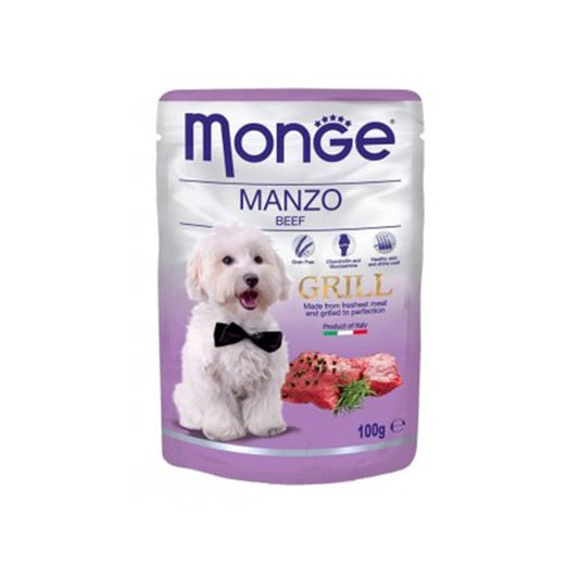 MONGE GRILL DOG BUSTE MANZO 100gr