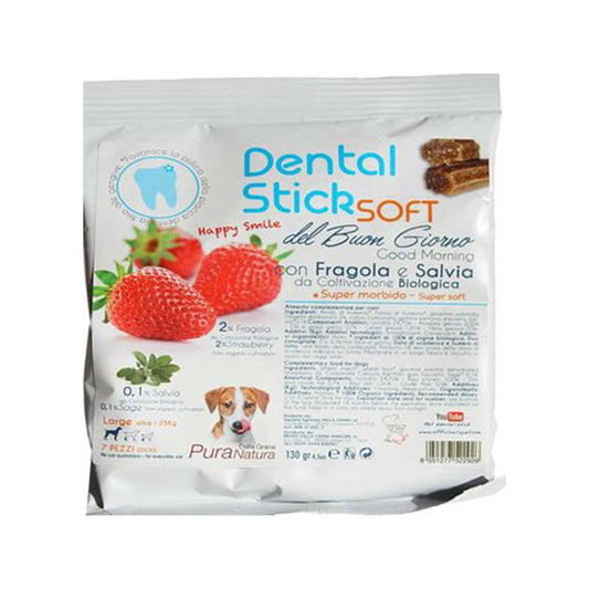 Dalla Grana - Dental Stick Buongiorno - Fragola e Salvia - Cane di taglia piccola - 7pz